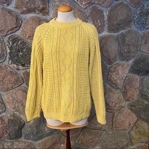 Vintage 1980s cotton blend cable knit sweater
